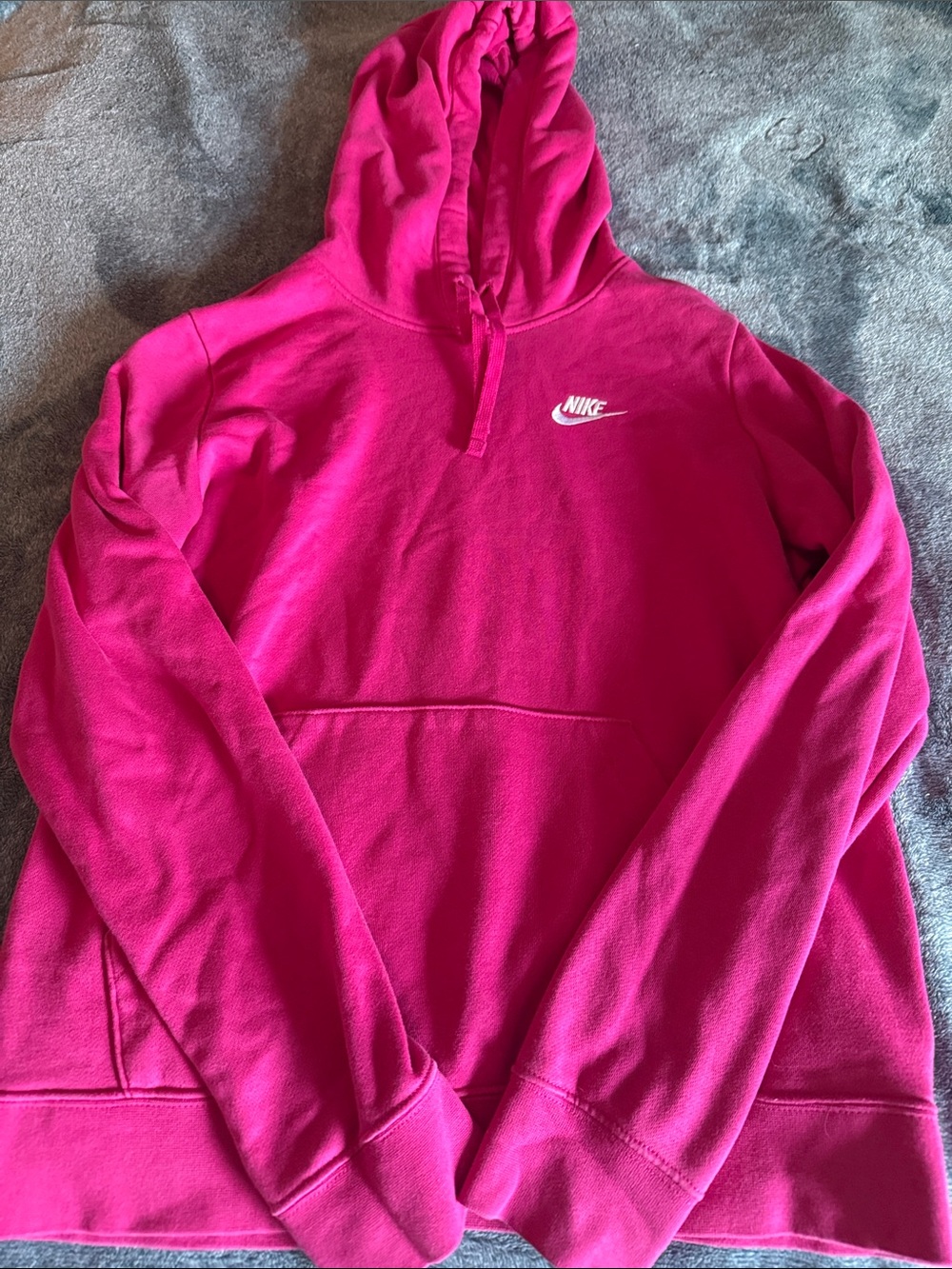 Nike Bright Pink Hoodie with White Logo